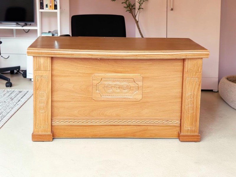 Bàn làm việc gỗ gõ đỏ tự nhiên MS 3439 tại xưởng Thái Bình