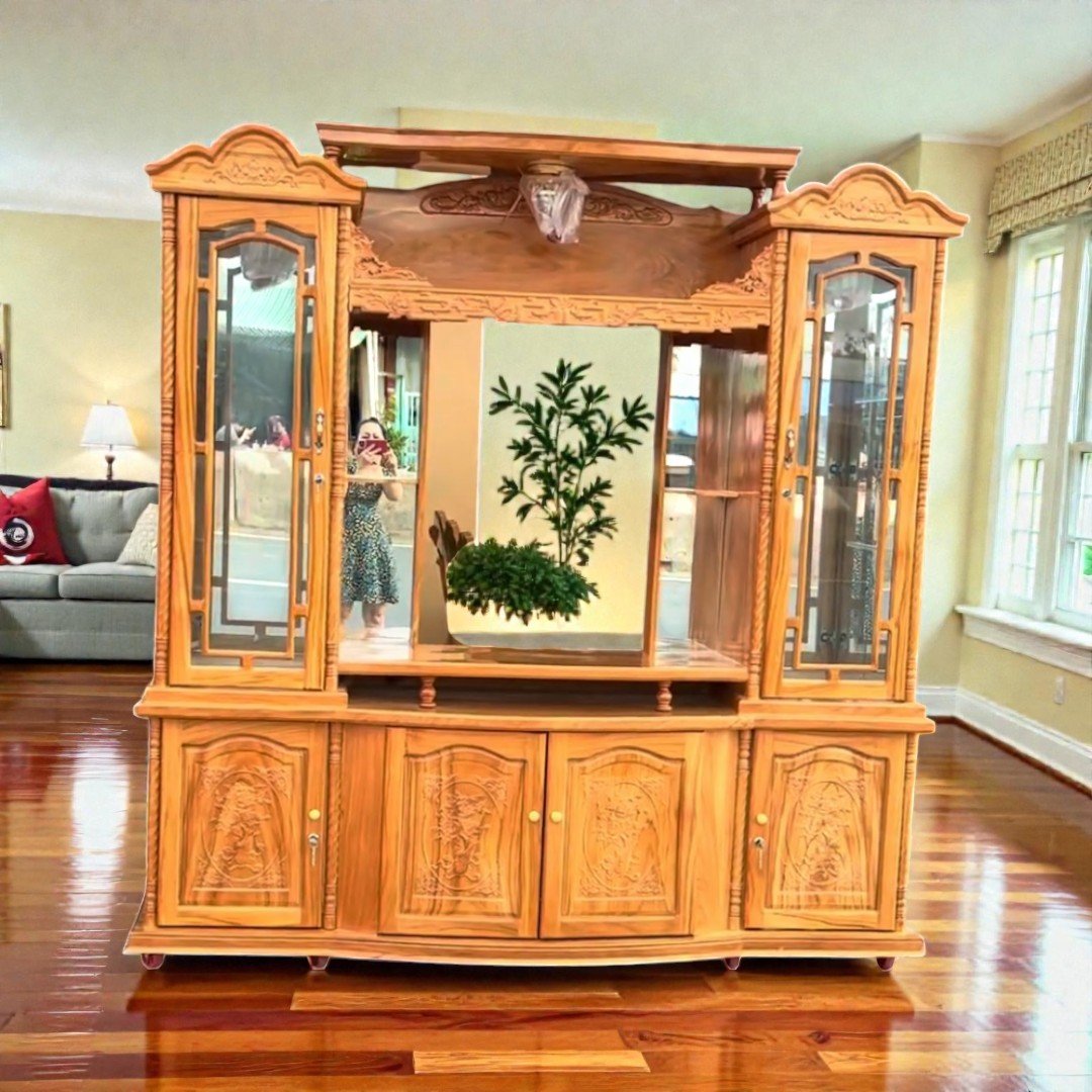 Mẫu kệ tivi tủ rượu phong cách tối giản màu trắng sang trọng