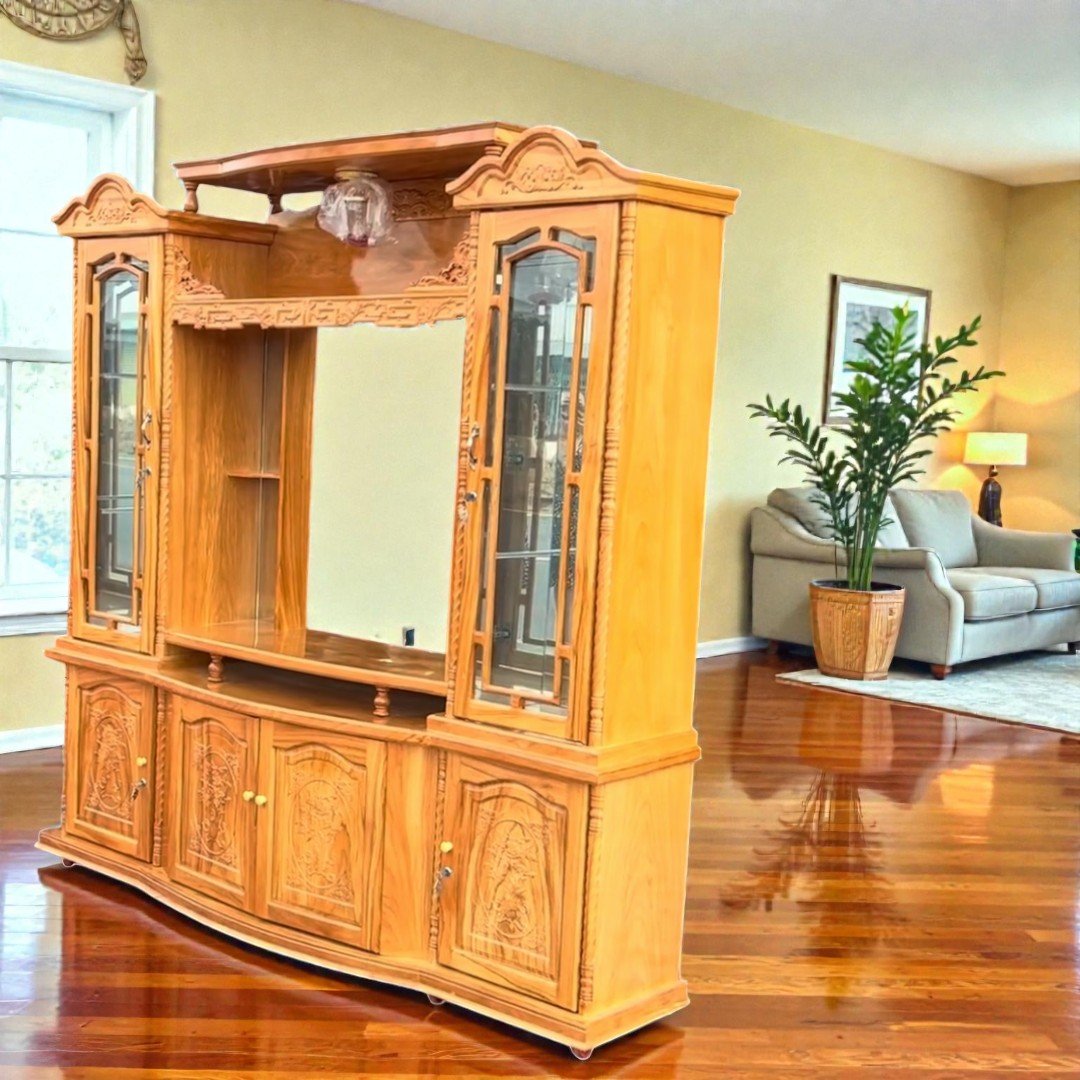 Kệ tivi kết hợp tủ rượu hiện đại gỗ công nghiệp cho phòng khách