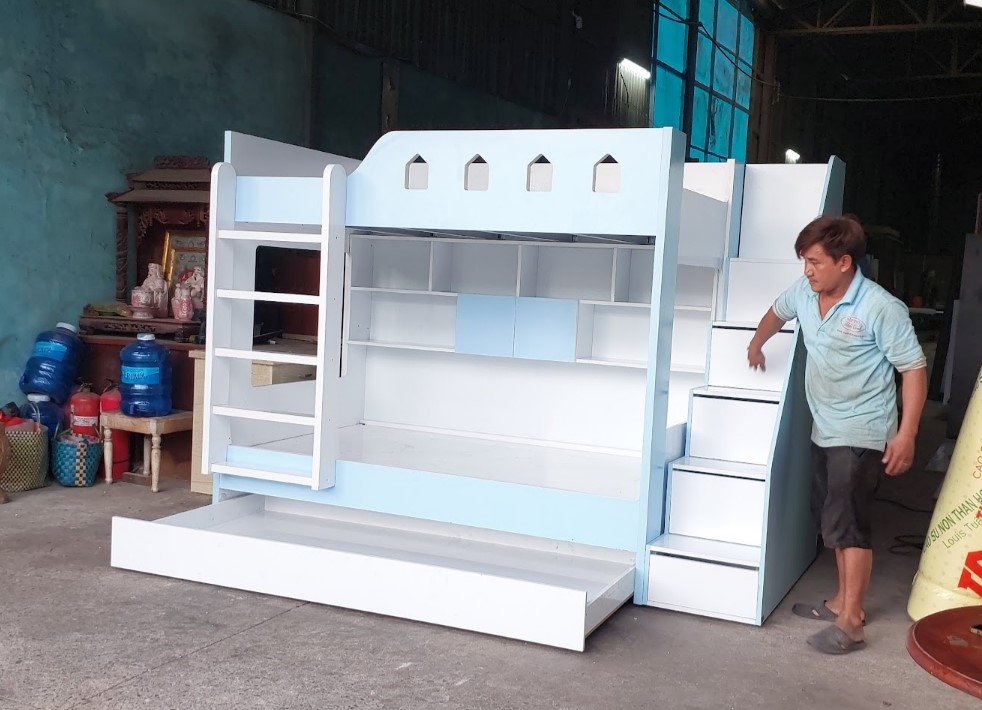Kinh nghiệm chọn giường tầng phù hợp với người lớn khung sắt hộp
