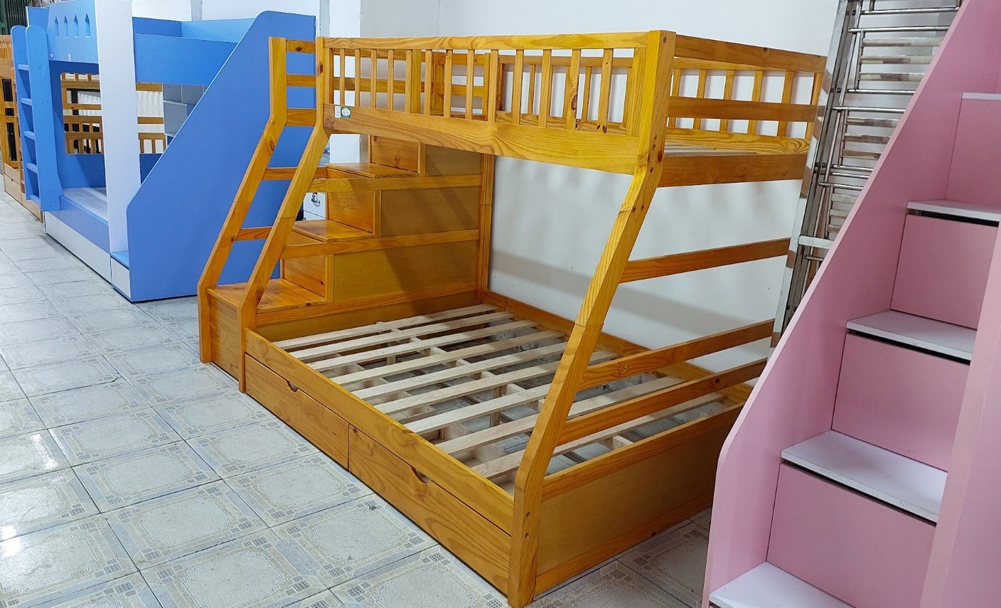 Mẫu giường tầng đẹp đồng bộ phong cách phòng ngủ hiện đại