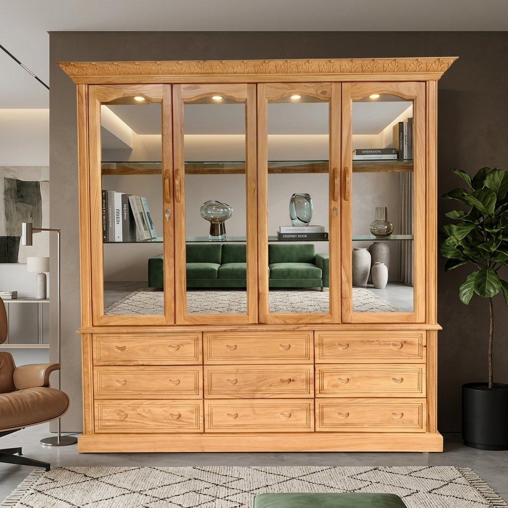 Mẫu tủ rượu phòng khách nhỏ đẹp giá rẻ 2026