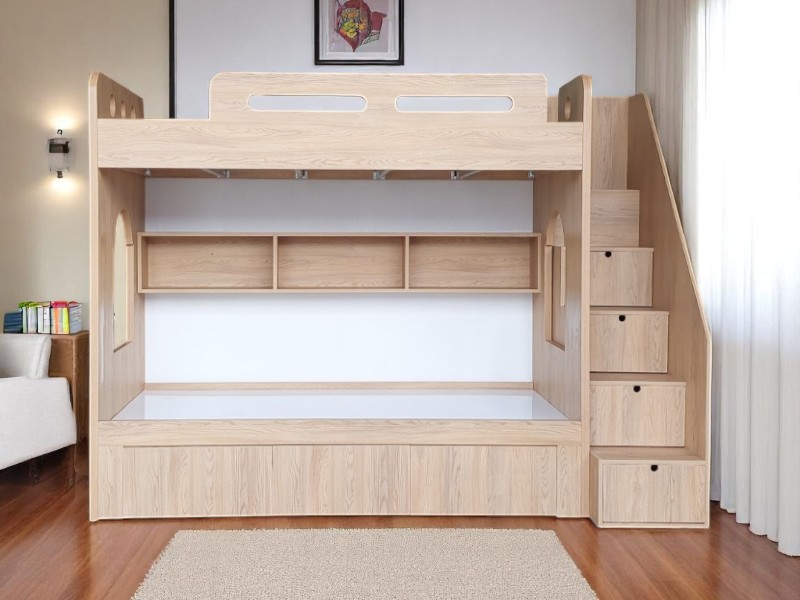 7 mẹo sắp xếp giường tầng cho phòng nhỏ tiện nghi, thoáng đãng 5 Mẹo sắp xếp giường tầng cho phòng nhỏ