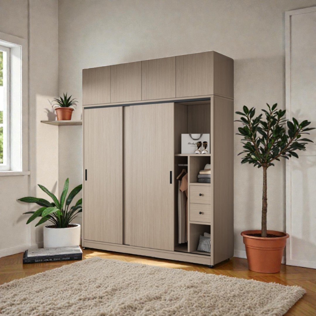 Tủ quần áo gỗ công nghiệp MDF phủ melamine quận 3