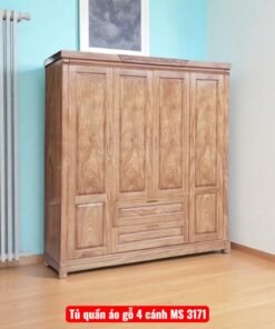 tủ quần áo gỗ 4 cánh
