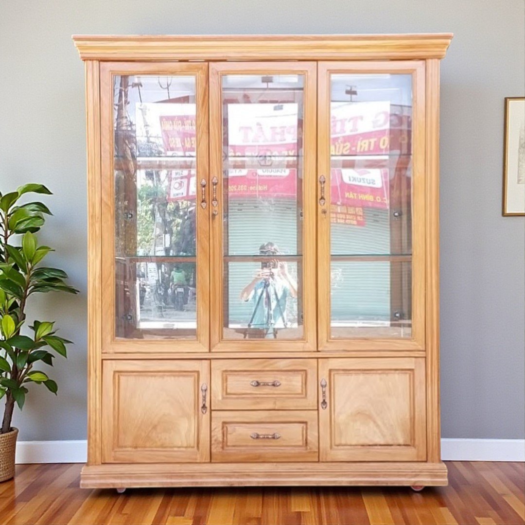 Tủ rượu gỗ gõ đỏ cao cấp