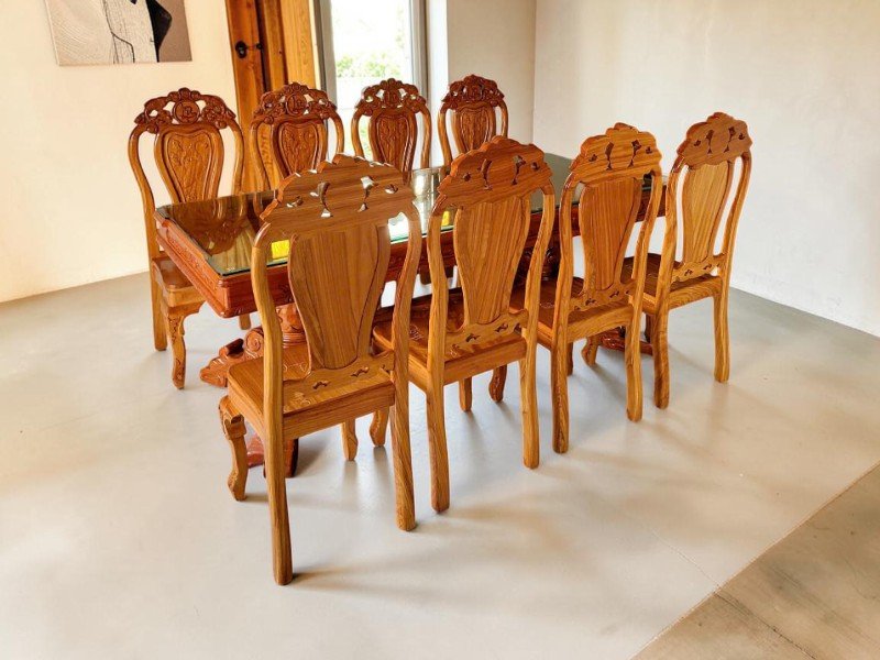 7 lợi ích khi dùng bàn ăn gỗ tự nhiên cho gia đình hiện đại Xưởng mộc Nội Thất Thái Bình đóng bàn ăn gỗ tự nhiên