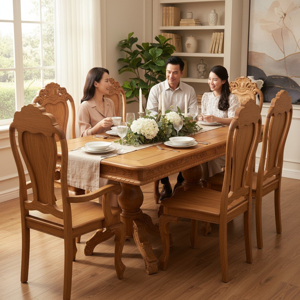 Bàn ăn gỗ tự nhiên