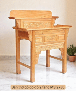 Bàn thờ gỗ gõ đỏ 2 tầng
