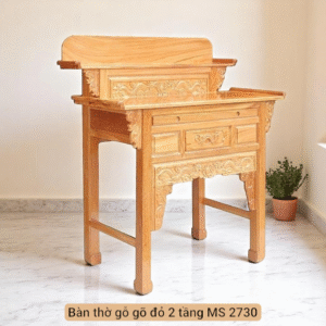 Bàn thờ gỗ gõ đỏ 2 tầng
