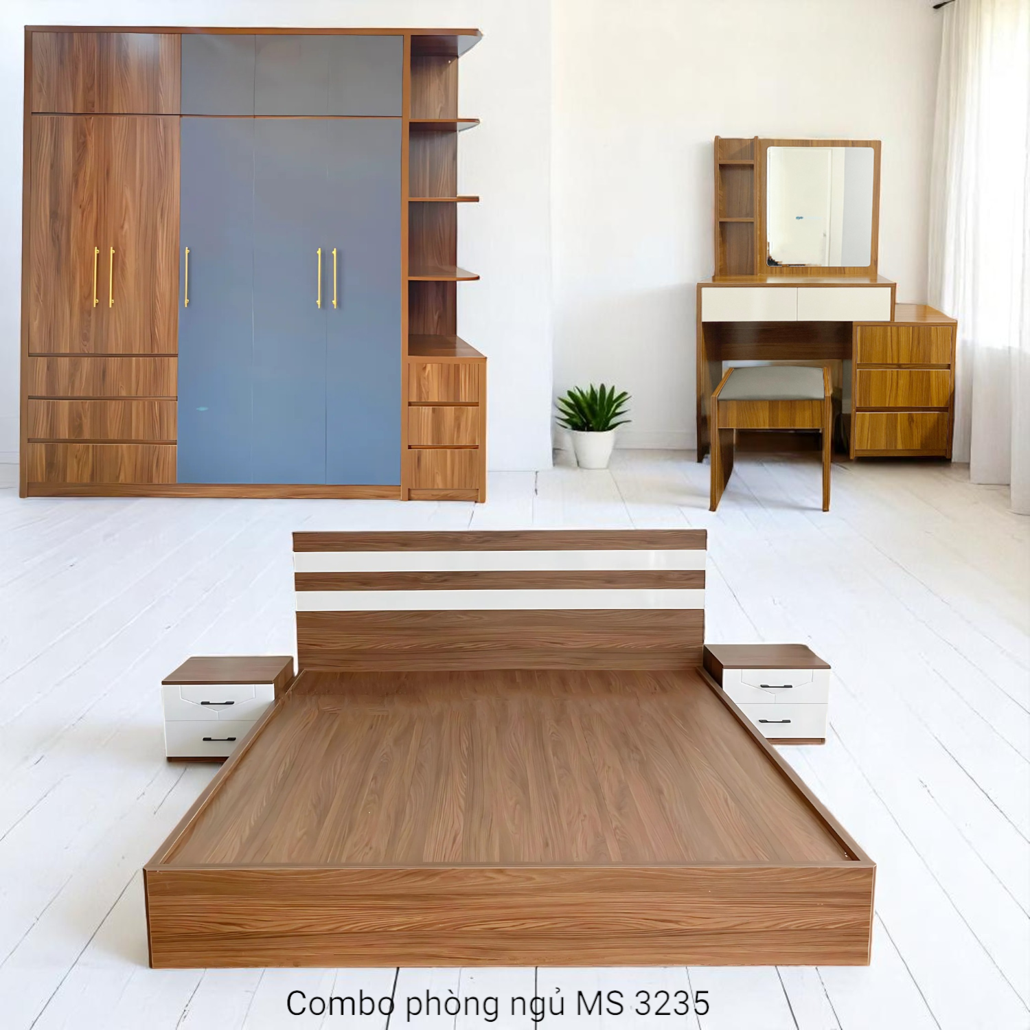 Combo phòng ngủ gỗ công nghiệp MS 3235 14 Combo phòng ngủ gỗ công nghiệp