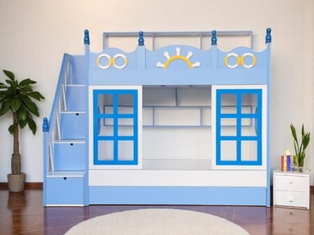 Giường tầng cho bé 2 tầng có cầu thang