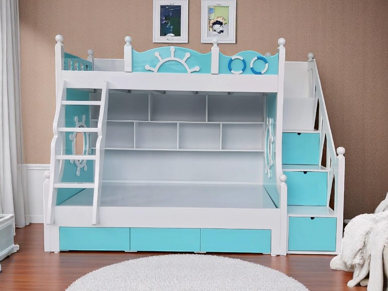 Giường tầng cho bé trai có ngăn kéo đa năng hiện đại 6 Giường tầng cho bé trai có ngăn kéo