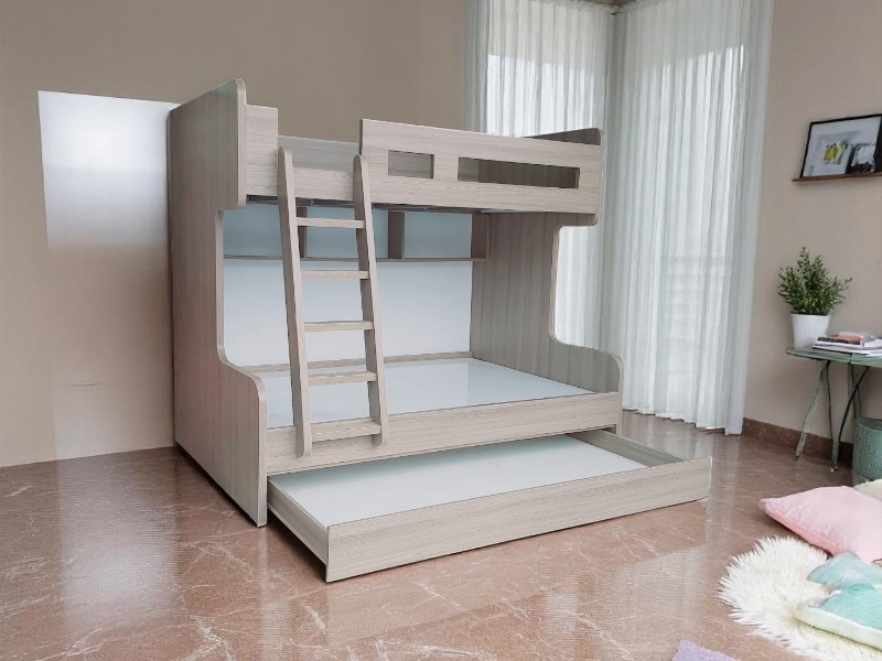 Giường tầng trẻ em bằng gỗ tự nhiên 4 Giường tầng trẻ em bằng gỗ tự nhiên