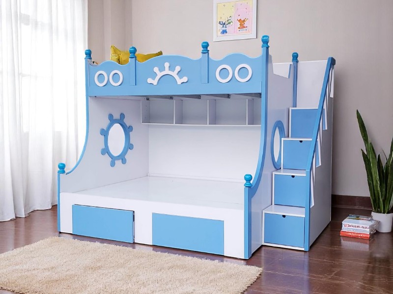 Giường tầng trẻ em bằng gỗ tự nhiên 3 Giường tầng trẻ em bằng gỗ tự nhiên