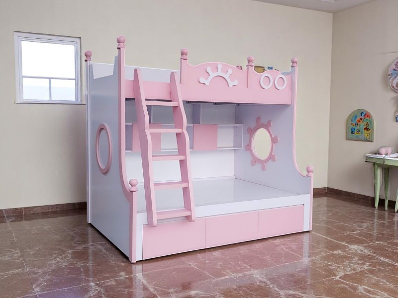 Giường tầng trẻ em bằng gỗ tự nhiên 2 Giường tầng trẻ em bằng gỗ tự nhiên