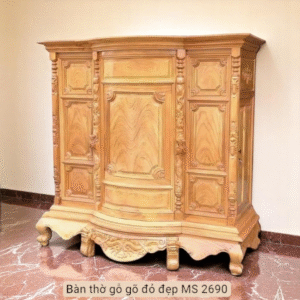 Bàn thờ gỗ gõ đỏ đẹp MS 2690