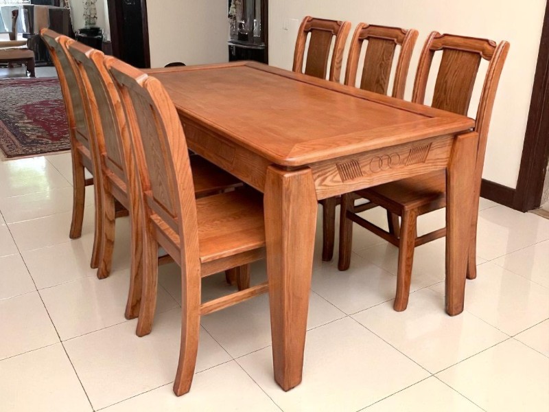 Bàn Ghế Gỗ Sồi – Sang Trọng, Bền Bỉ, Giá Hợp Lý 8 Bàn Ghế Gỗ Sồi
