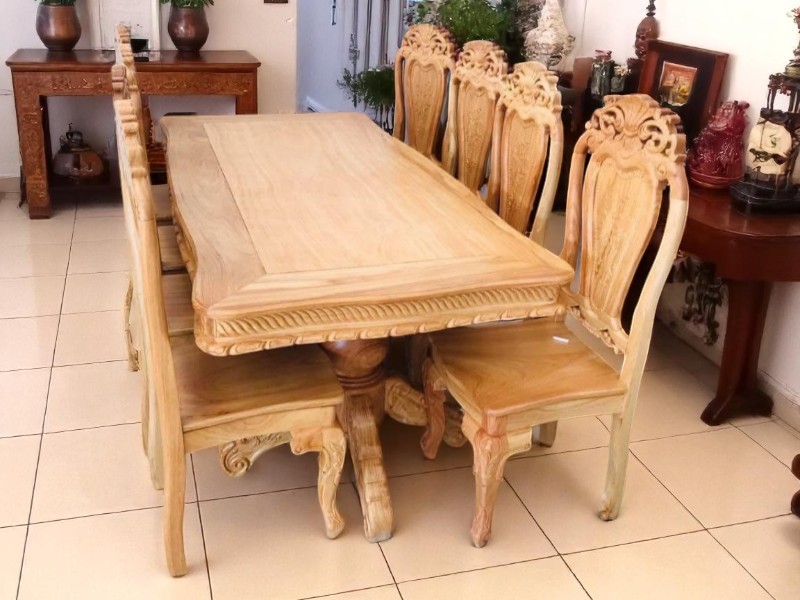 Bàn Ghế Gỗ Sồi – Sang Trọng, Bền Bỉ, Giá Hợp Lý 7 Bàn Ghế Gỗ Sồi