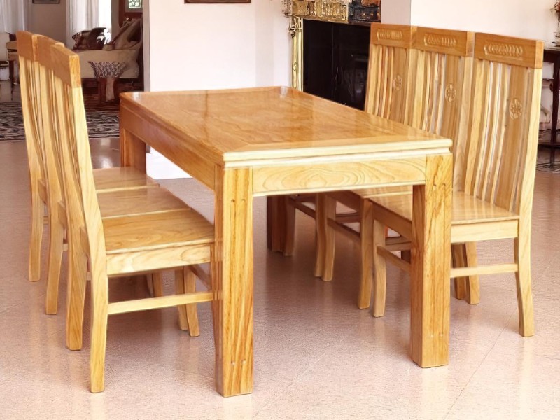 Bàn Ghế Gỗ Sồi – Sang Trọng, Bền Bỉ, Giá Hợp Lý 3 Bàn Ghế Gỗ Sồi