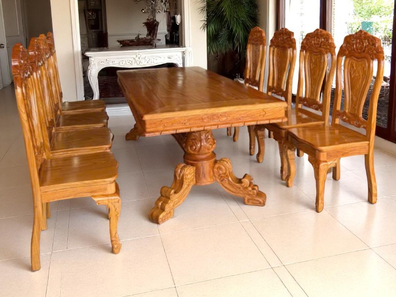 Bàn Ăn 8 Ghế – Sự Lựa Chọn Cho Gia Đình Đông 6 Bàn ăn 8 ghế