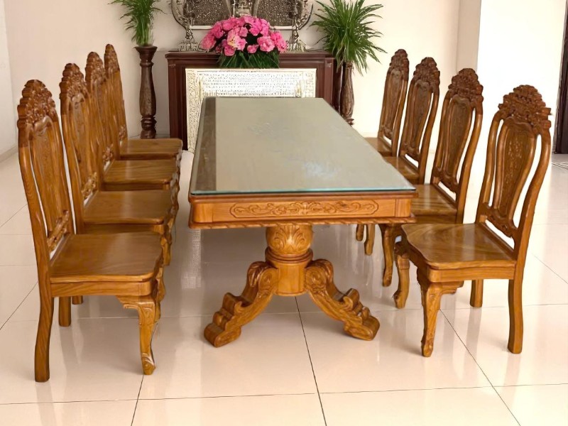 Bàn Ăn 8 Ghế – Sự Lựa Chọn Cho Gia Đình Đông 4 Bàn ăn 8 ghế