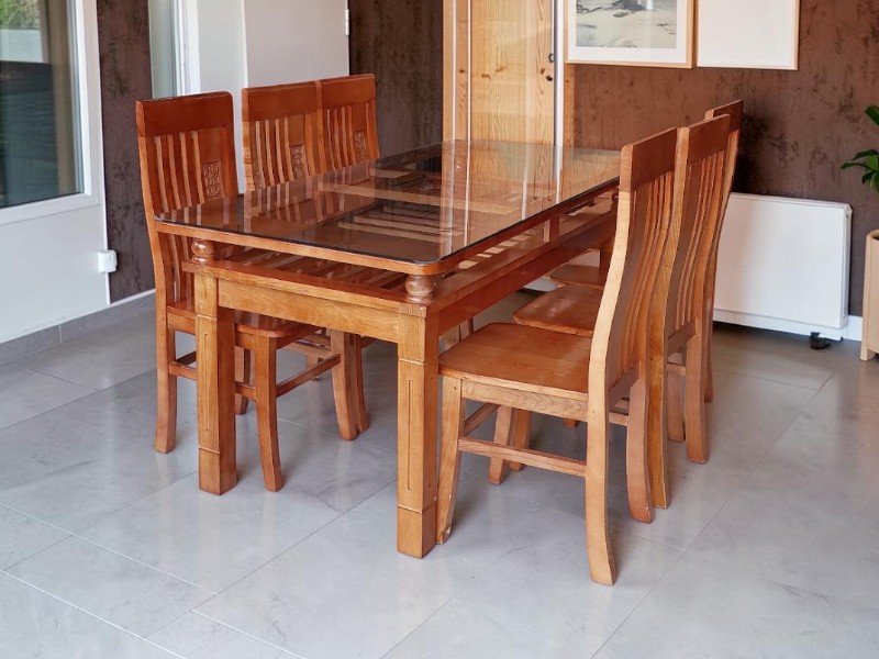 6 ưu điểm của bàn ăn gỗ tại Quận Bình Thạnh Bàn ăn gỗ tại Quận Bình Thạnh mặt gõ đỏ tự nhiên cao cấp