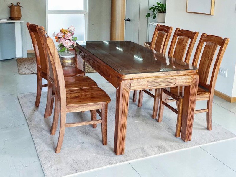 6 ưu điểm của bàn ăn gỗ tại Quận Bình Thạnh Bàn ăn gỗ xoan đào 6 ghế phù hợp căn hộ Bình Thạnh