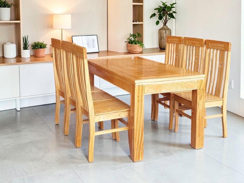 6 ưu điểm của bàn ăn gỗ tại Quận Bình Thạnh Bàn ăn xếp gọn gỗ tự nhiên cho chung cư nhỏ Bình Thạnh