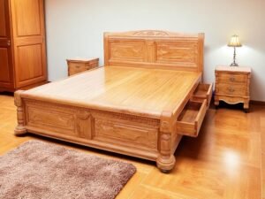 Bước vệ sinh giường gỗ tự nhiên
