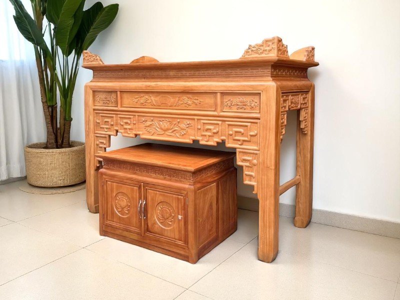 5 Cách Kết Hợp Tủ Thờ Với Nội Thất 1 Cách Kết Hợp Tủ Thờ Với Nội Thất
