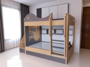 Cách bố trí đèn cho giường tầng