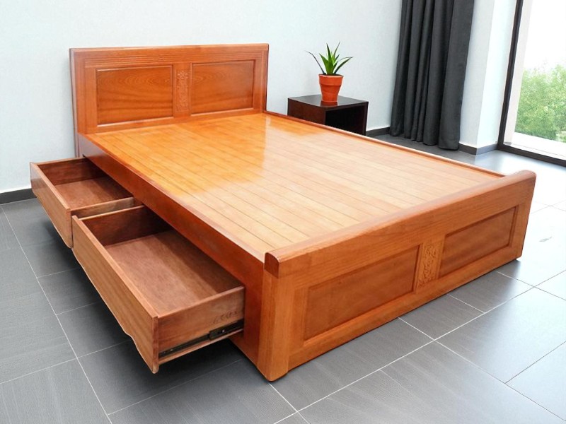 8 kiểu giường gỗ giúp tăng vận may và tài lộc 2 Kiểu giường gỗ giúp tăng vận may