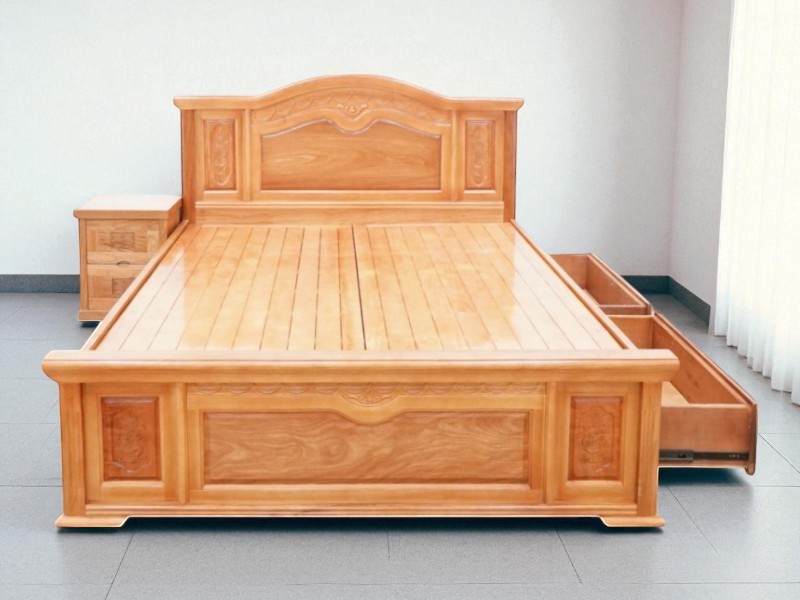 8 kiểu giường gỗ giúp tăng vận may và tài lộc 3 Kiểu giường gỗ giúp tăng vận may