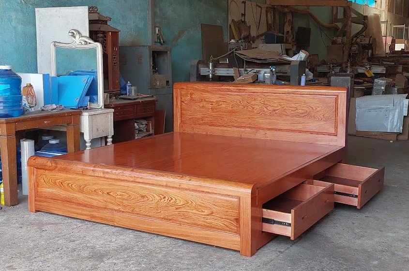 Kiểu giường gỗ hiện đại