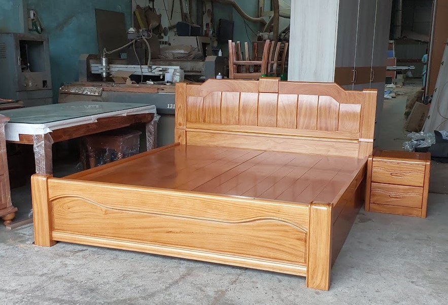 Kiểu giường gỗ hiện đại