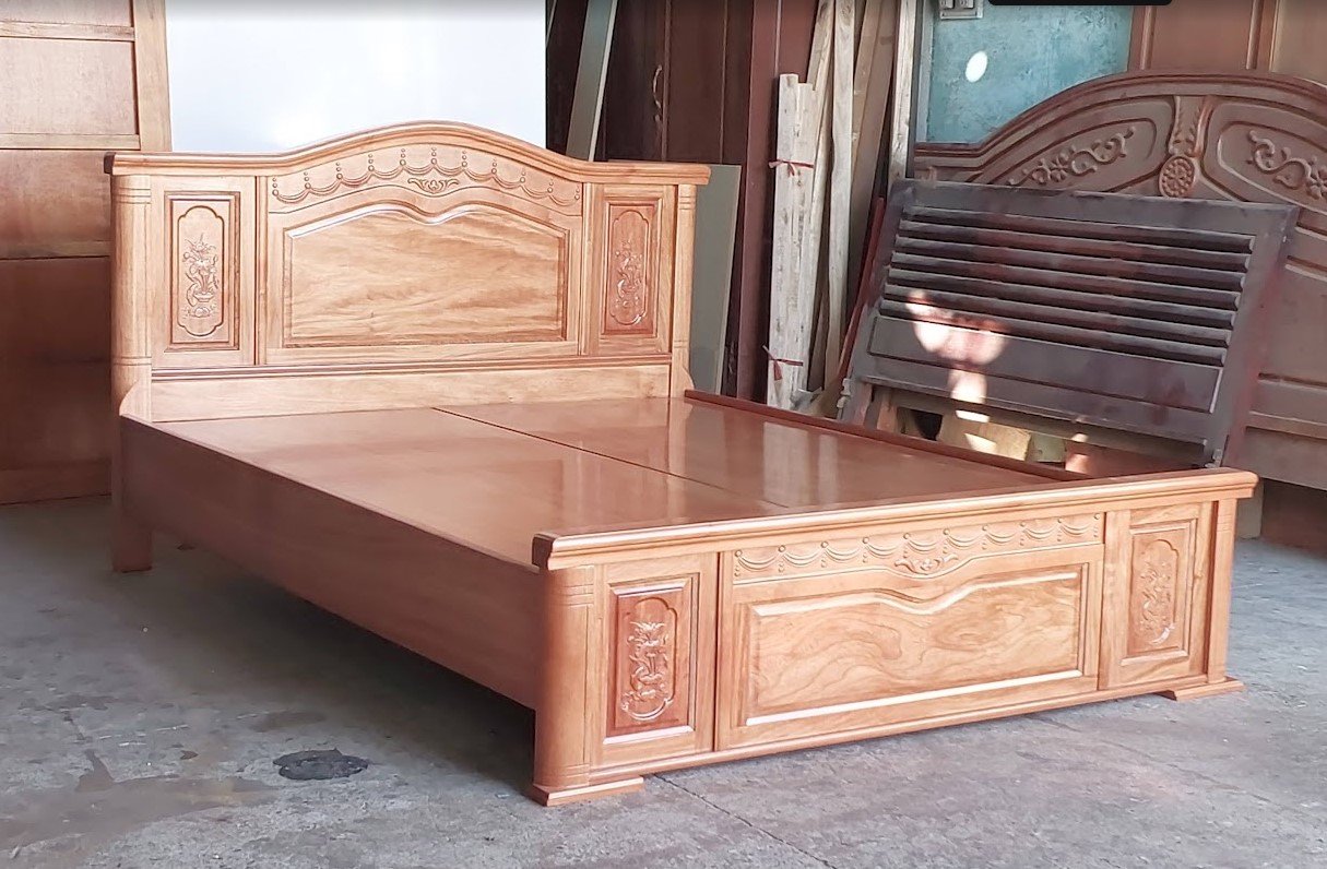 mẫu giường ngủ gỗ hiện đại