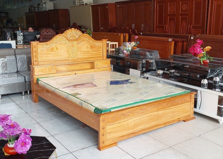 mẫu giường ngủ gỗ hiện đại
