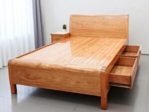 Mẫu tủ rượu gỗ chuẩn phong thủy phòng khách