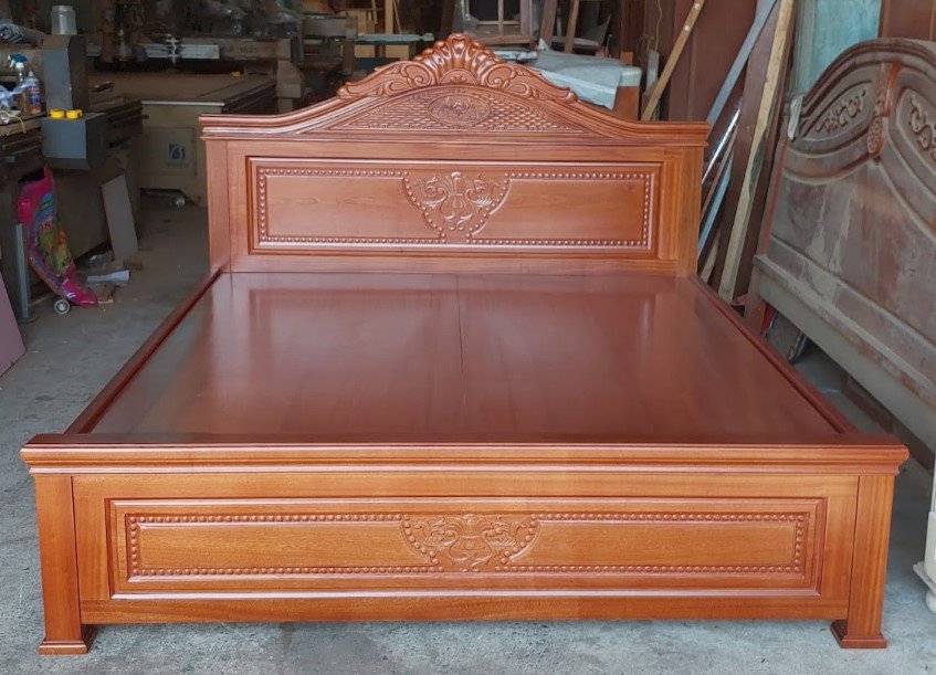 Giường ngủ gỗ được xử lý chống mối mọt và cong vênh chuẩn xưởng