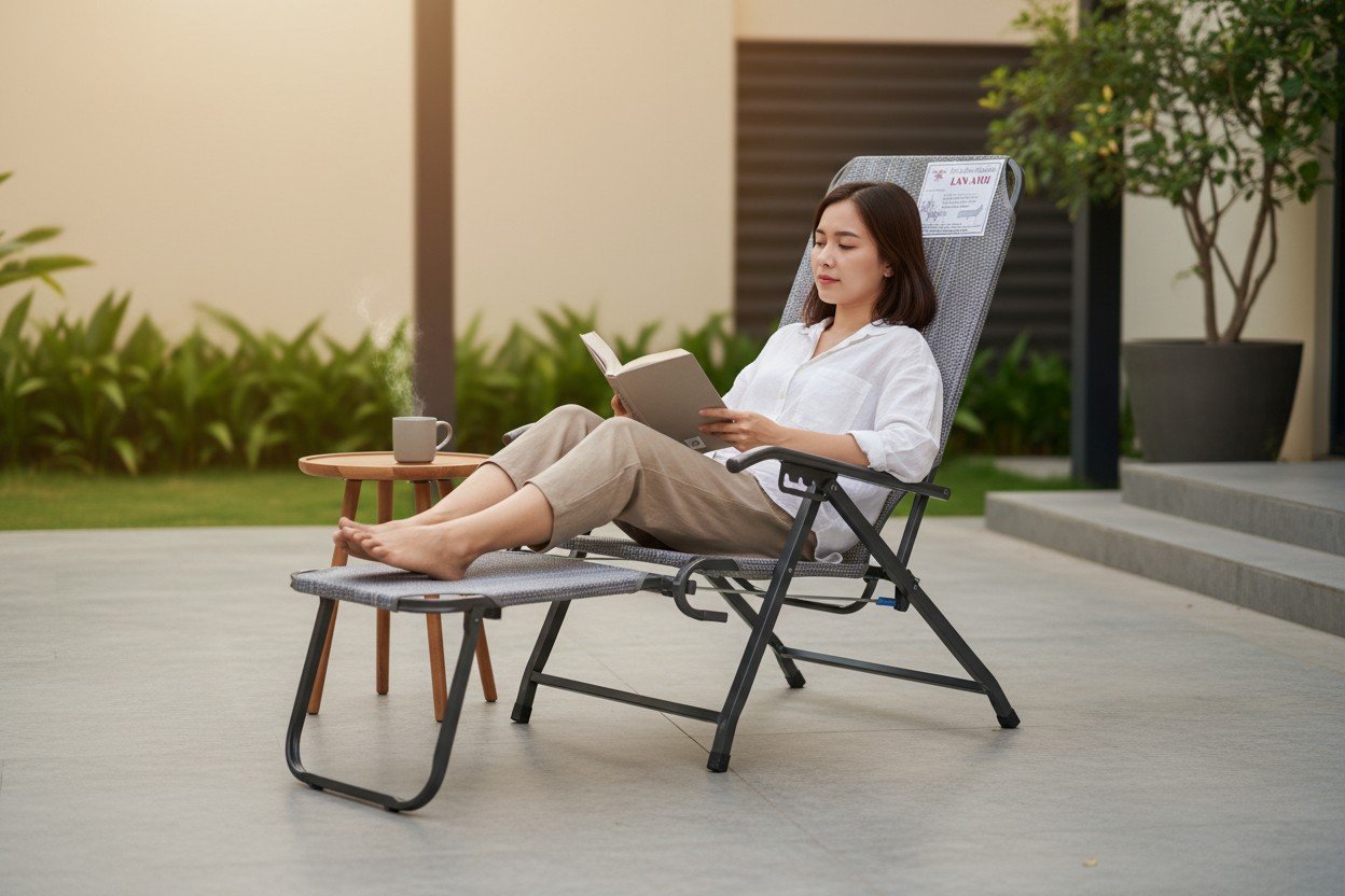 Ghế bố giá rẻ quận 9 khung inox vải lưới cao cấp