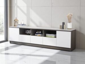 6 cách đơn giản làm mới kệ tivi cũ