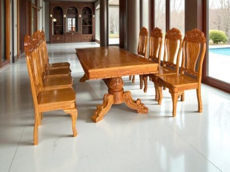 Bàn Ăn Gỗ Tự Nhiên Đẹp Sang Trọng Bền Lâu 13 Bàn ăn gỗ tự nhiên đẹp