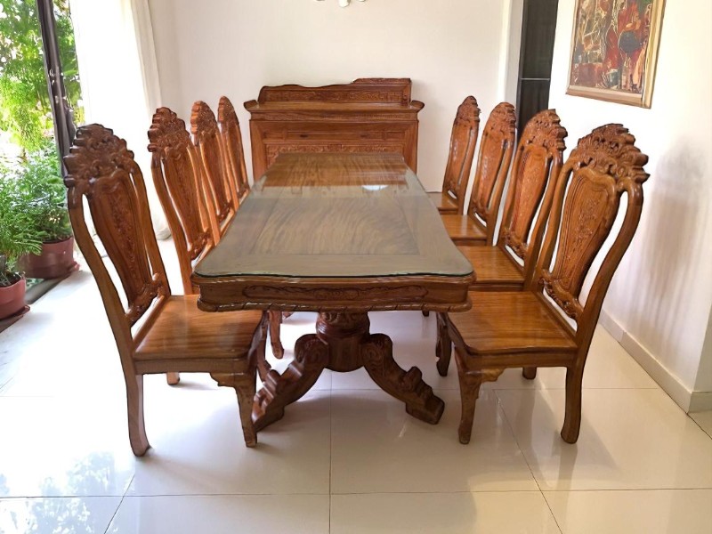 Bàn Ăn Gỗ Xoan Đào – Gợi Ý Bền Đẹp Cho Mọi Nhà 4 Bàn ăn gỗ xoan đào