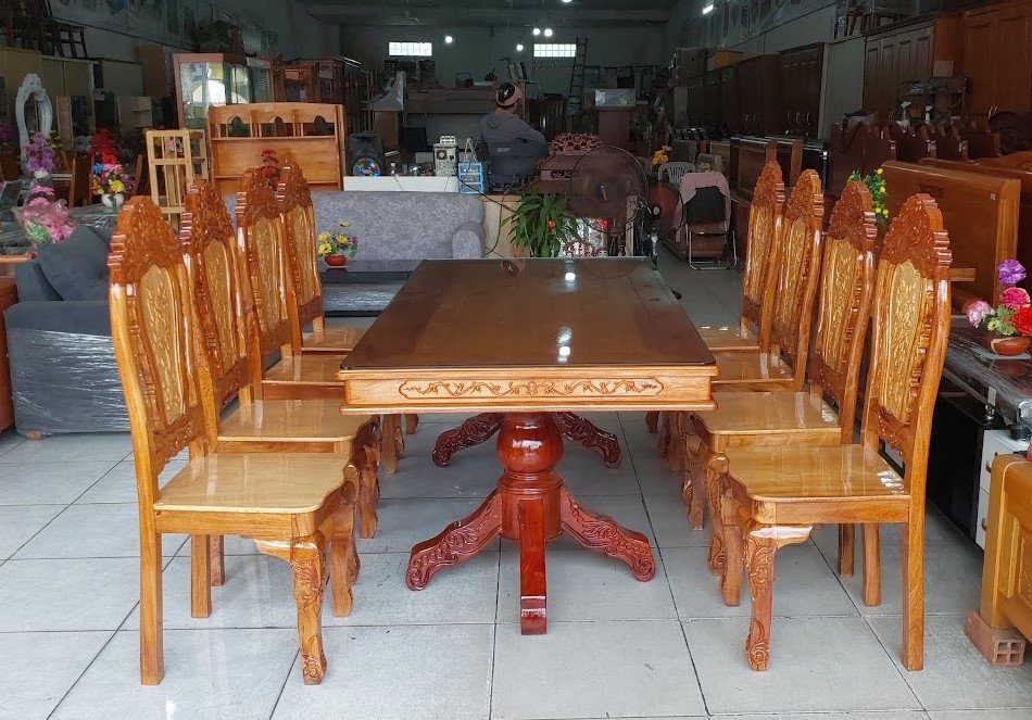 Bộ bàn ghế ăn cơm đẹp, bền, giá tốt 2026 Bàn ăn gỗ tự nhiên
