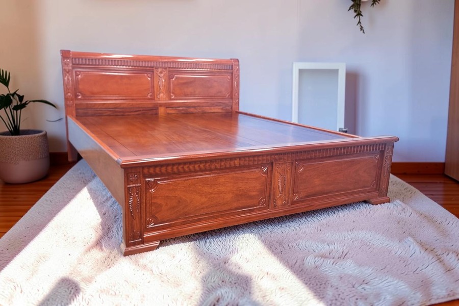 Giường 1m2 x 2m Nhỏ Gọn Cho Mọi Không Gian Giường 1m2 x 2m gỗ tự nhiên cao cấp tại Nội Thất Thái Bình