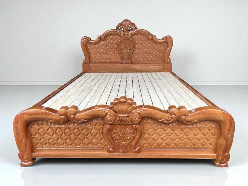 Giường Gỗ Gõ Đỏ Sang Trọng Bền Đẹp Theo Thời Gian 6 Giường gỗ gõ đỏ