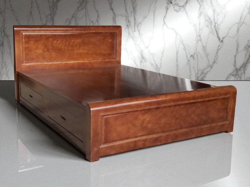 Giường Gỗ Gõ Đỏ Sang Trọng Bền Đẹp Theo Thời Gian 3 Giường gỗ gõ đỏ