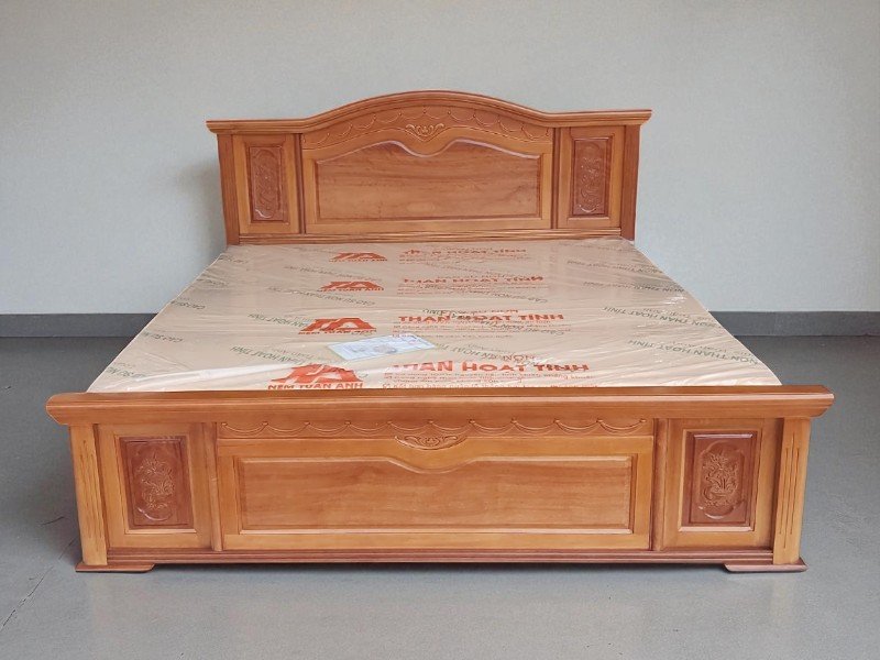 Giường Gỗ Xoan Đào 1m8x2m Bền Đẹp Cho Gia Đình 7 Giường gỗ xoan đào 1m8x2m