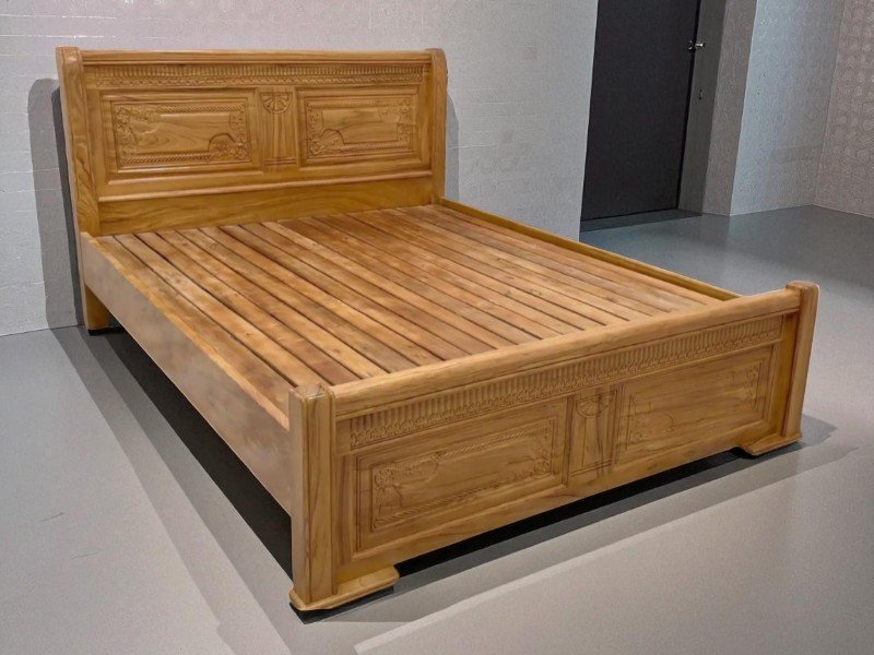 Giường Gỗ Xoan Đào 1m8x2m Bền Đẹp Cho Gia Đình 6 Giường gỗ xoan đào 1m8x2m